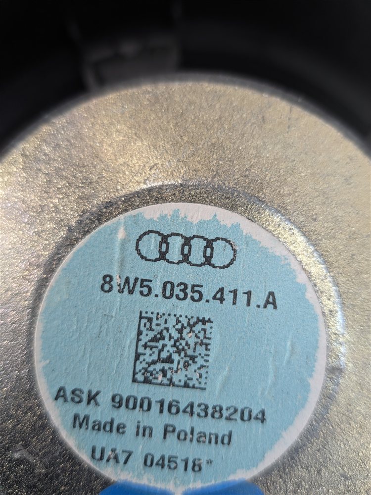 Thumbnail 11: 2018 AUDI A4 B9 8W BANG & OLUFSEN AUDIO SOUND DOOR DASH SUBWOOFER SPEAKER SET/17