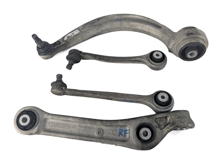 17-22 AUDI A4 B9 8W FRONT RIGHT PASSENGER UPPER LOWER CONTROL ARM SET/4