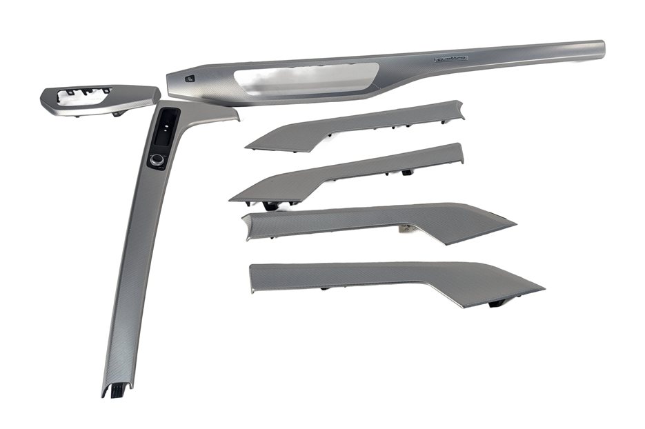 2018 AUDI A4 B9 8W INTERIOR DOOR DASH CONSOLE TRIM SET/7 (Aluminum Ellipse)