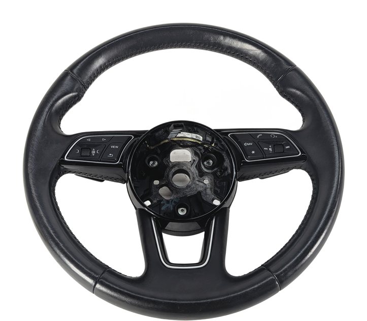 17-19 AUDI A4 A5 S4 (B9 8W F5) 3-SPOKE STEERING WHEEL w/ SHIFT PADDLES (Black)