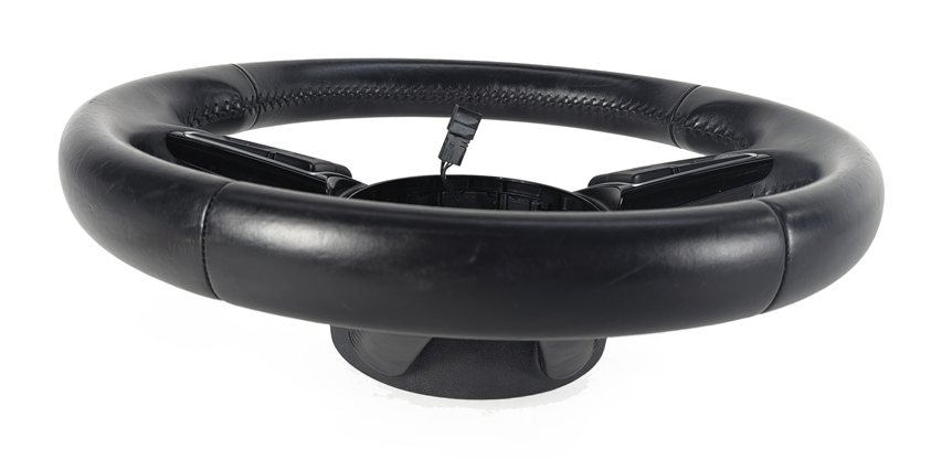 Thumbnail 2: 17-19 AUDI A4 A5 S4 (B9 8W F5) 3-SPOKE STEERING WHEEL w/ SHIFT PADDLES (Black)