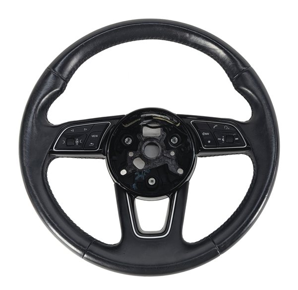Thumbnail 3: 17-19 AUDI A4 A5 S4 (B9 8W F5) 3-SPOKE STEERING WHEEL w/ SHIFT PADDLES (Black)