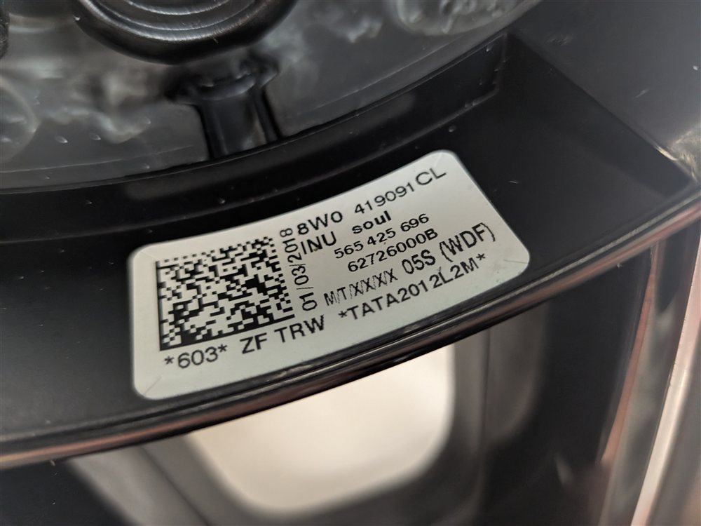 Thumbnail 7: 17-19 AUDI A4 A5 S4 (B9 8W F5) 3-SPOKE STEERING WHEEL w/ SHIFT PADDLES (Black)