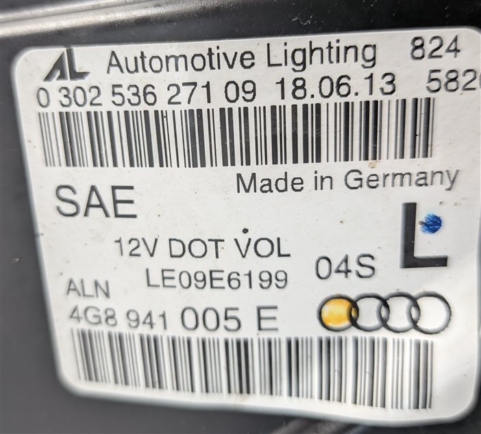 Thumbnail 6: 12-15 AUDI A7 C7 4G8 FRONT LEFT DRIVER XENON HID SELF ADJUST HEADLIGHT HEADLAMP