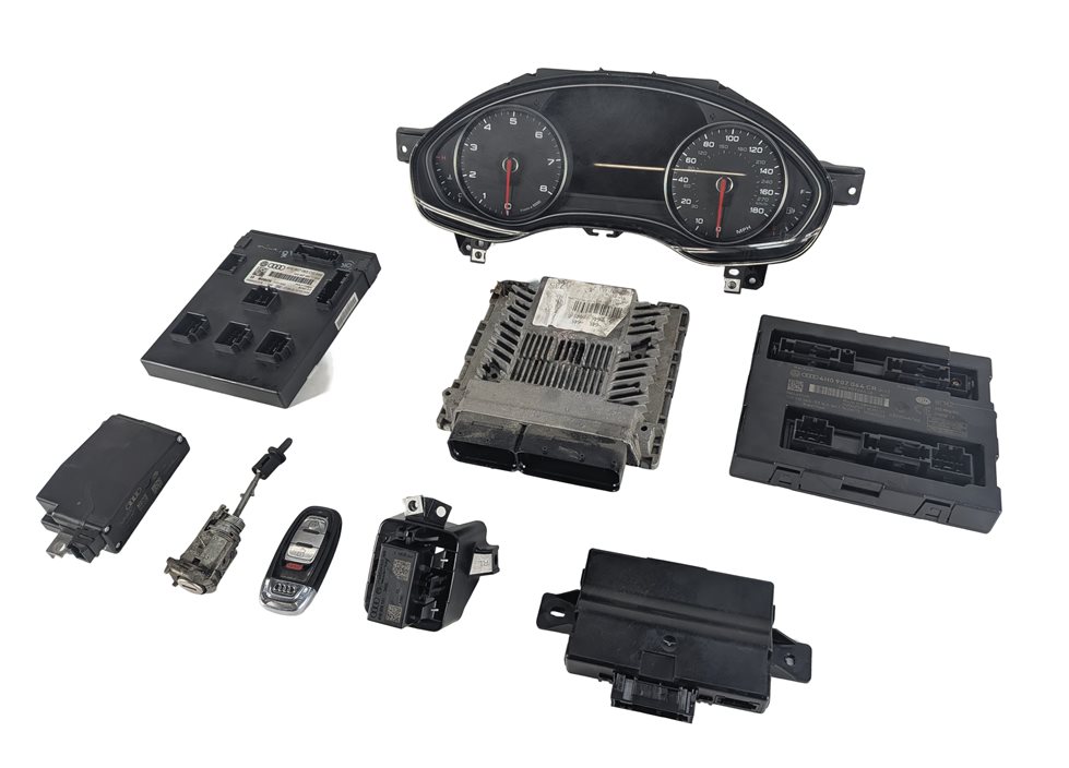 2014 AUDI A7 QUATTRO MPH CLUSTER ECU BCM GATEWAY IGNITION LOCK SET/7