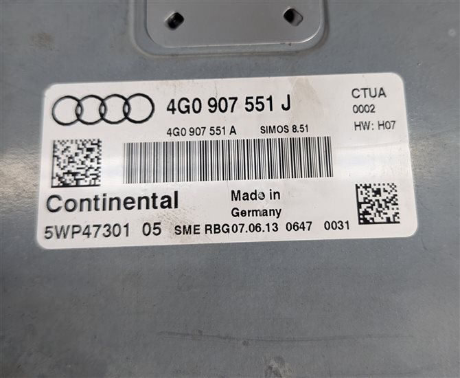 Thumbnail 18: 2014 AUDI A7 QUATTRO MPH CLUSTER ECU BCM GATEWAY IGNITION LOCK SET/7