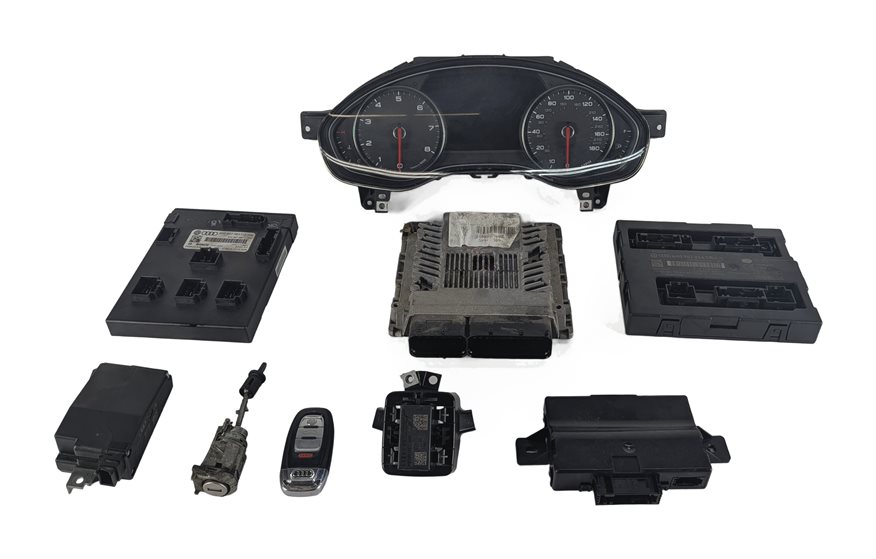 Thumbnail 3: 2014 AUDI A7 QUATTRO MPH CLUSTER ECU BCM GATEWAY IGNITION LOCK SET/7