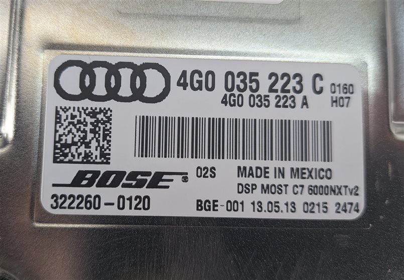 Thumbnail 8: 2014 AUDI A7 (C7 4G) REAR TRUNK BOSE SURROUND SOUND AUDIO AMPLIFIER AMP