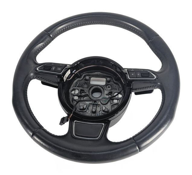 Thumbnail 3: 13-18 AUDI A7 QUATTRO BLACK/SILVER SPORT TIPTRONIC STEERING WHEEL w/o HEAT
