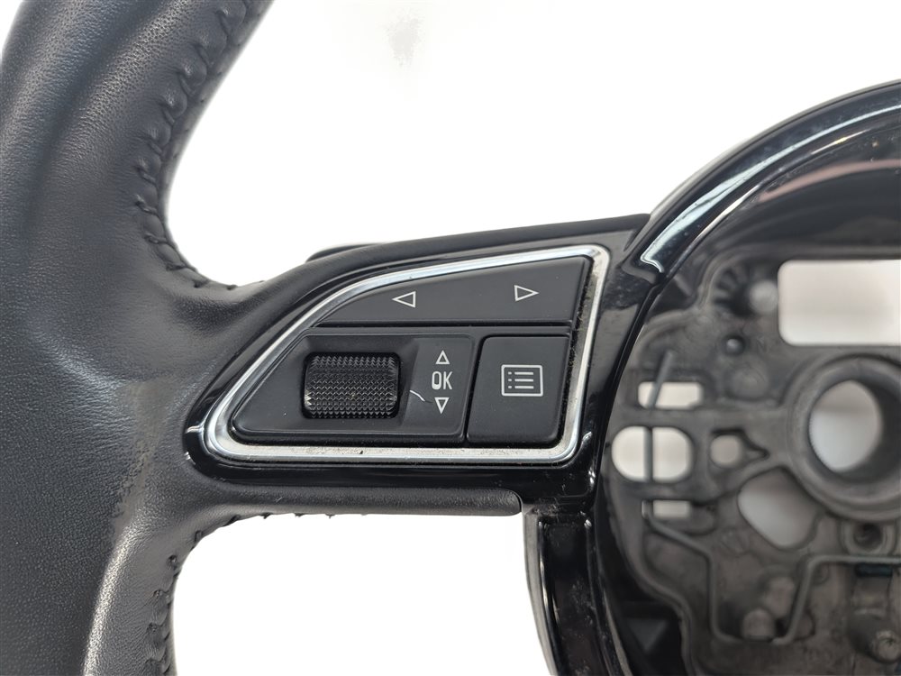Thumbnail 5: 13-18 AUDI A7 QUATTRO BLACK/SILVER SPORT TIPTRONIC STEERING WHEEL w/o HEAT