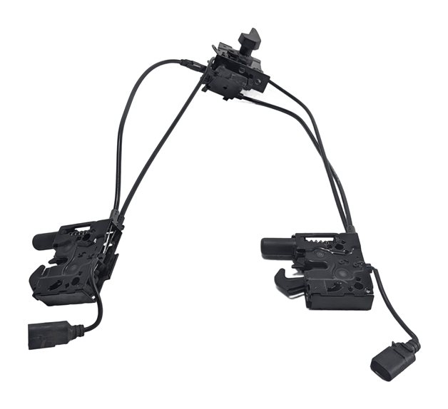 Thumbnail 2: 2017 AUDI Q7 (4M) FRONT HOOD LID LOCK LATCH LEFT/RIGHT SET/2 w/RELEASE CABLES