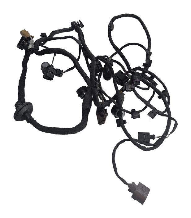 Thumbnail 3: 2017 AUDI Q7 (4M) REAR BUMPER PARK ASSIST PDC SENSORS SET w/HARNESS (Silver)