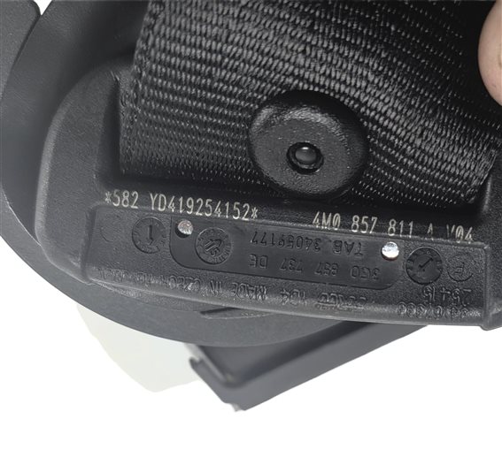 Thumbnail 12: 2017 AUDI Q7 (4M) REAR 3RD ROW LEFT/RIGHT SEAT SEATBELT RETRACTOR SET/2 (Black)