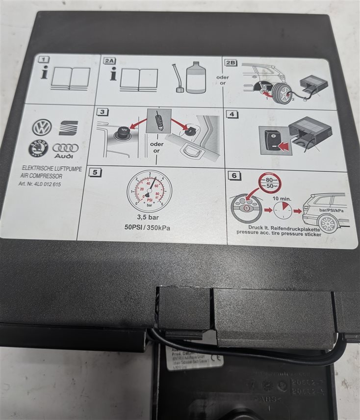 Thumbnail 10: 2017 AUDI Q7 (4M) TIRE MOBILITY KIT AIR COMPRESSOR INFLATOR PUMP