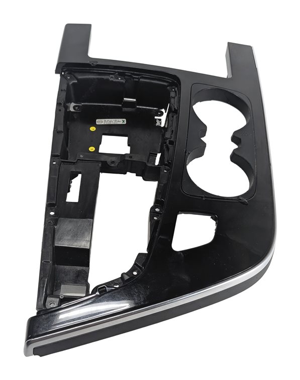 Thumbnail 3: 2017 AUDI Q7 (4M) CENTER CONSOLE SHIFTER TRIM BEZEL w/CUP HOLDER GLOSS BLACK