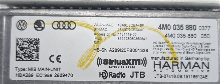 Thumbnail 9: 2017 AUDI Q7 (4M) RADIO STEREO SD SIM CD MULTIMEDIA PLAYER
