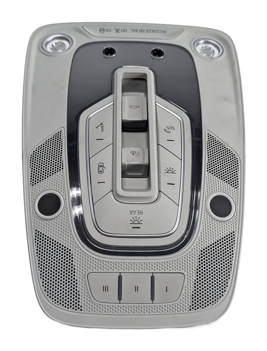 Thumbnail 3: 2017-2019 AUDI Q7 (4M) FRONT OVERHEAD CONSOLE DOME MAP READING LIGHT (Gray)