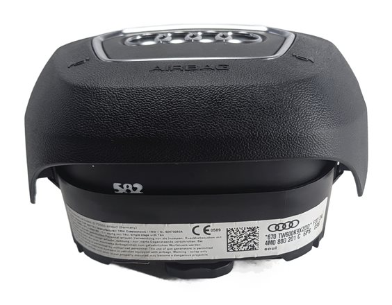 Thumbnail 2: 2017-2019 AUDI Q7 (4M) FRONT LEFT DRIVER STEERING WHEEL AIRBAG AIR BAG (Black)