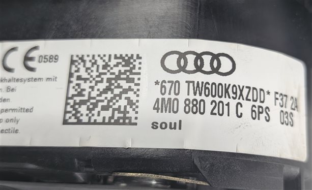 Thumbnail 5: 2017-2019 AUDI Q7 (4M) FRONT LEFT DRIVER STEERING WHEEL AIRBAG AIR BAG (Black)