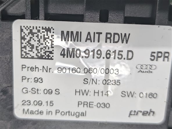 Thumbnail 5: 2017-2019 AUDI Q7 (4M) RADIO STEREO GPS NAVIGATION MMI CONTROL SWITCH KNOB PAD