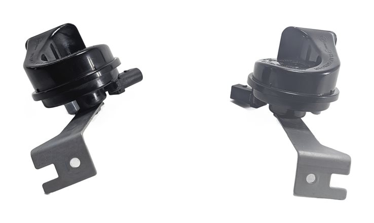 Thumbnail 2: 2017-2024 AUDI Q7 (4M) HIGH & LOW TONE NOTE ALERT HORN SET/2