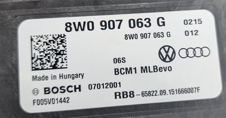 Thumbnail 8: 2017 AUDI Q7 (4M) 3.0L (CREC) ECM BCM CLUSTER GATEWAY IGNITION LOCK KEY SET