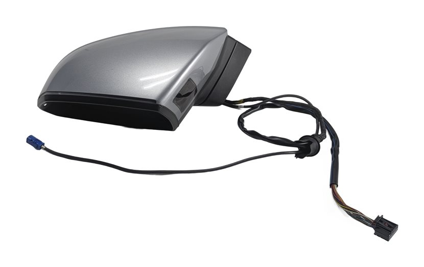 Thumbnail 4: 17-19 AUDI Q7 4M LEFT PFOLD BLIND SPOT MEMORY CAMERA HEATED DOOR MIRROR (Silver)