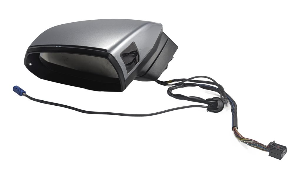Thumbnail 5: 17-19 AUDI Q7 4M LEFT PFOLD BLIND SPOT MEMORY CAMERA HEATED DOOR MIRROR (Silver)