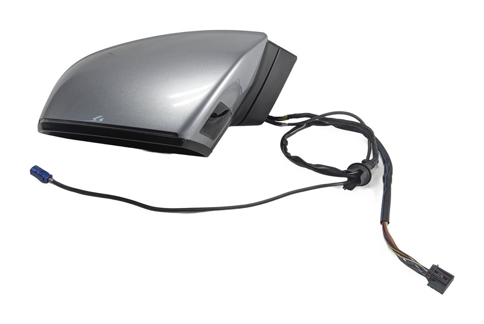 Thumbnail 6: 17-19 AUDI Q7 4M LEFT PFOLD BLIND SPOT MEMORY CAMERA HEATED DOOR MIRROR (Silver)