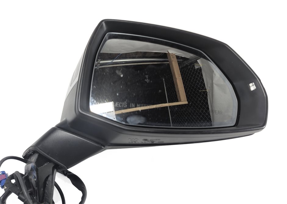 Thumbnail 6: 17-19 AUDI Q7 4M RIGHT PASSENGER P-FOLD BLIND SPOT CAMERA DOOR MIRROR (Silver)