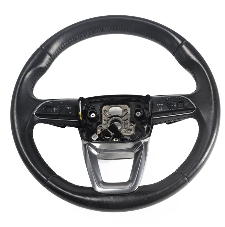 Thumbnail 3: 17-19 AUDI Q7 (4M) 3-SPOKE PADDLE SHIFT STEERING WHEEL w/ SWITCHES (Black)