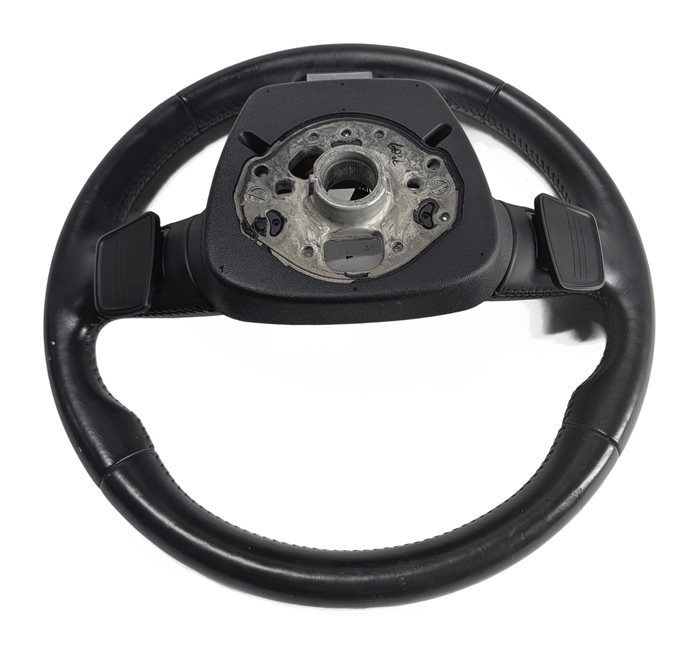 Thumbnail 4: 17-19 AUDI Q7 (4M) 3-SPOKE PADDLE SHIFT STEERING WHEEL w/ SWITCHES (Black)