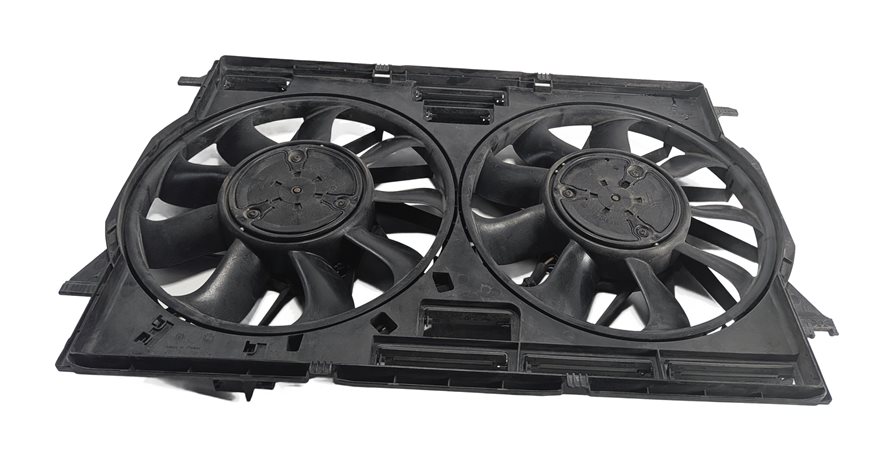 Thumbnail 3: 17-20 AUDI Q7 (4M) 3.0L SUPER RADIATOR COOLING FAN BLADE MOTOR SHROUD ASSEMBLY