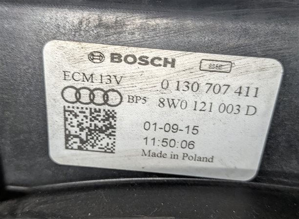 Thumbnail 5: 17-20 AUDI Q7 (4M) 3.0L SUPER RADIATOR COOLING FAN BLADE MOTOR SHROUD ASSEMBLY