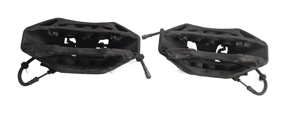 Thumbnail 4: 17-20 AUDI Q7 Q8 (4M) FRONT LEFT DRIVER & RIGHT PASSENGER BRAKE CALIPER SET/2