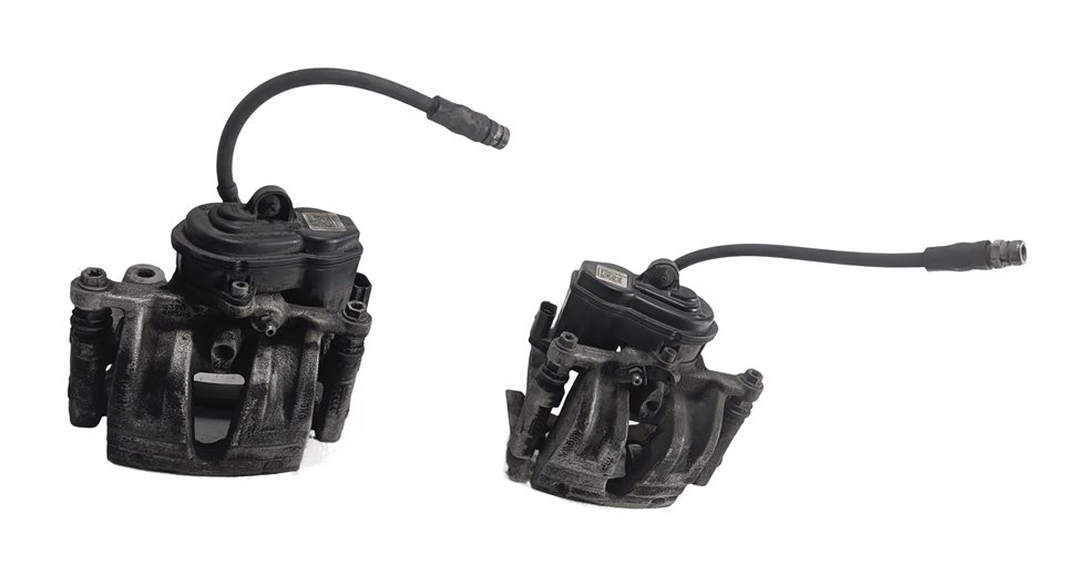 2017-2020 AUDI Q7 Q8 (4M) REAR LEFT & RIGHT BRAKE CALIPER w/ LINES SET/2