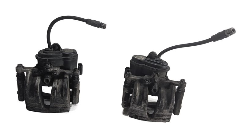 Thumbnail 2: 2017-2020 AUDI Q7 Q8 (4M) REAR LEFT & RIGHT BRAKE CALIPER w/ LINES SET/2
