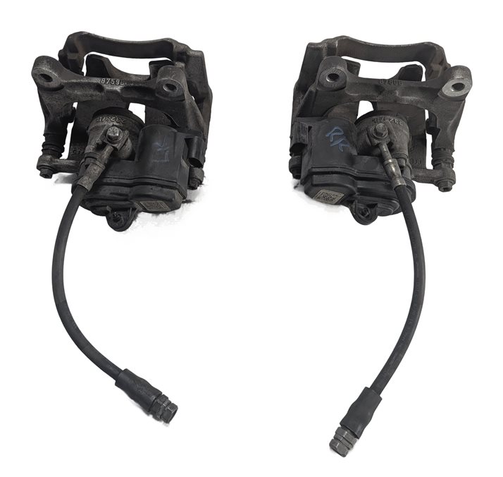 Thumbnail 4: 2017-2020 AUDI Q7 Q8 (4M) REAR LEFT & RIGHT BRAKE CALIPER w/ LINES SET/2