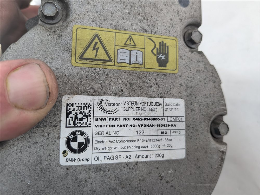 Thumbnail 6: 2014-2019 BMW I3 (I01) ELECTRIC A/C AC AIR CONDITIONING COMPRESSOR
