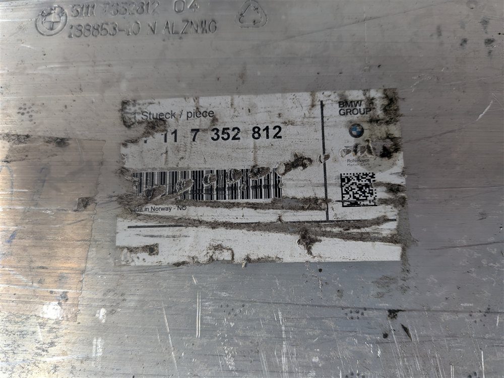 Thumbnail 5: 2014-2021 BMW I3 (I01) FRONT UPPER BUMPER REINFORCEMENT IMPACT BAR