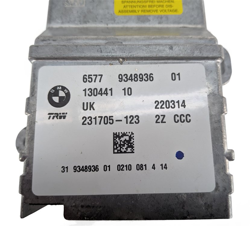 Thumbnail 4: 2014 BMW I3 (I01) SRS SAFETY RESTRAINT BAG CONTROL MODULE