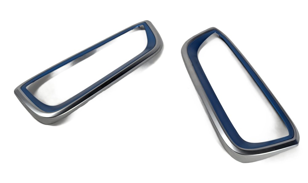 Thumbnail 2: 2014-2021 BMW I3 (I01) FRONT UPPER GRILLE BLUE SURROUND TRIM LEFT & RIGHT SET/2