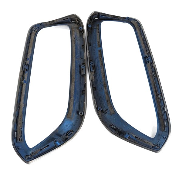 Thumbnail 4: 2014-2021 BMW I3 (I01) FRONT UPPER GRILLE BLUE SURROUND TRIM LEFT & RIGHT SET/2