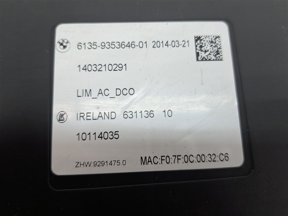 Thumbnail 4: 2014-2017 BMW I3 (I01) RAPID CHARGING INTERFACE CONTROL MODULE KLE