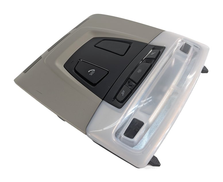 Thumbnail 2: 2014 BMW I3 (I01) FRONT OVERHEAD CONSOLE READING LIGHT SOS SWITCH (Gray)