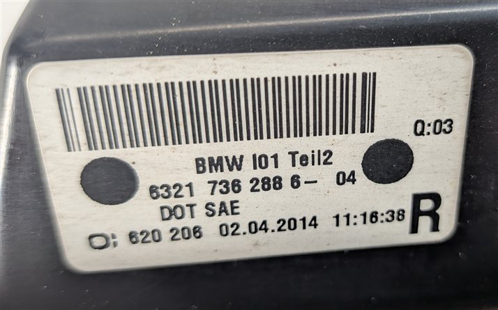 Thumbnail 8: 2014-2020 BMW i3 (I01) REAR RIGHT BUMPER MOUNTED TAIL LIGHT TAILLIGHT