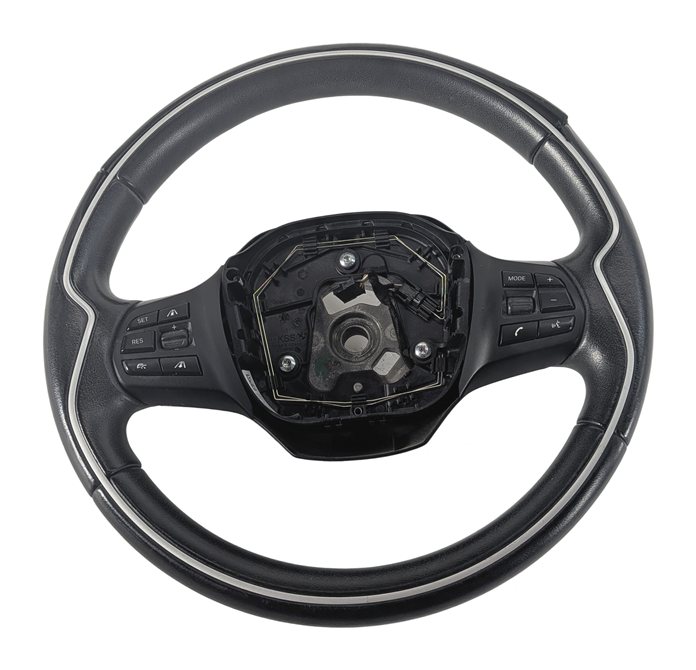 14-17 BMW i3 I01 LEATHER MULTIFUNCTION STEERING WHEEL w/ CRUISE CONTROL (Black)