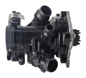 Thumbnail 4: 16-23 AUDI A3 A4 A5 A6 Q5 Q7 S3 TT 2.0L TURBO WATER PUMP w/ THERMOSTAT HOUSING