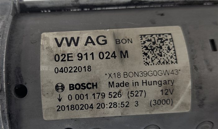Thumbnail 8: 2017-2019 AUDI A3 (8V) (19 S3 8Y & 19 JETTA GLI) 2.0L TURBO ENGINE STARTER MOTOR
