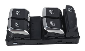 Thumbnail 3: 17-20 AUDI A3 S3 RS3 (8V 8Y) FRONT LEFT DRIVER DOOR MASTER WINDOW SWITCH (BLACK)